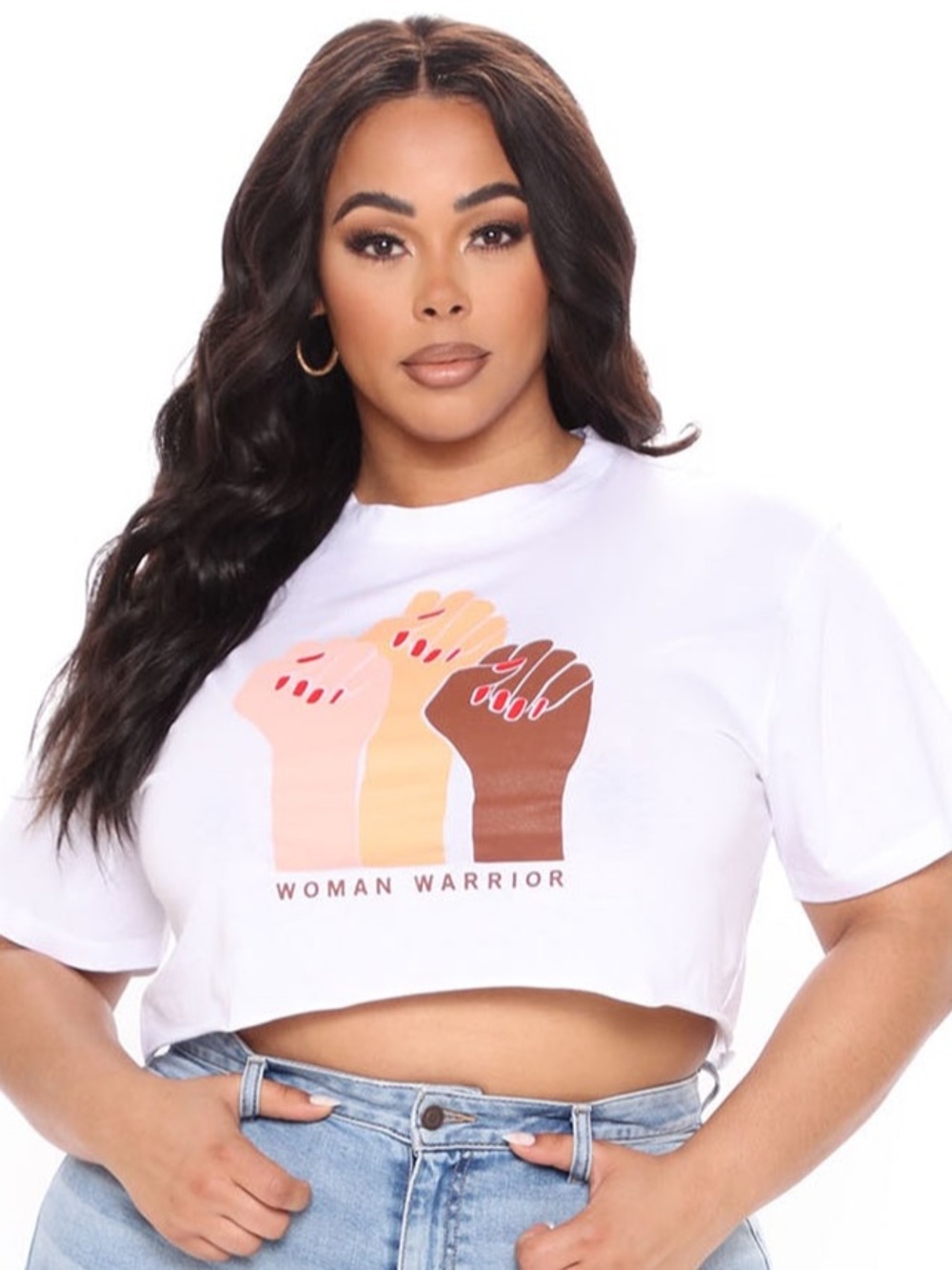 Fashion Nova Woman Warrior Crop Tee- 2X